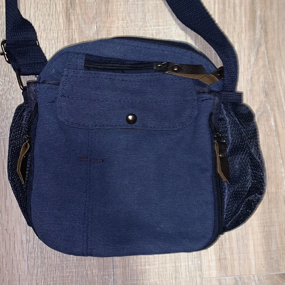 Blue multi purpose travel crossbody bag